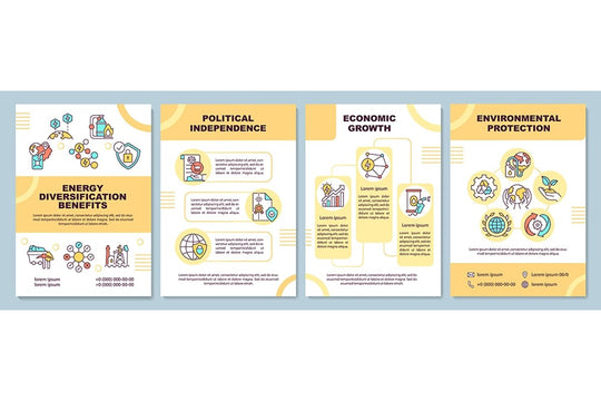 Energy security brochure template set