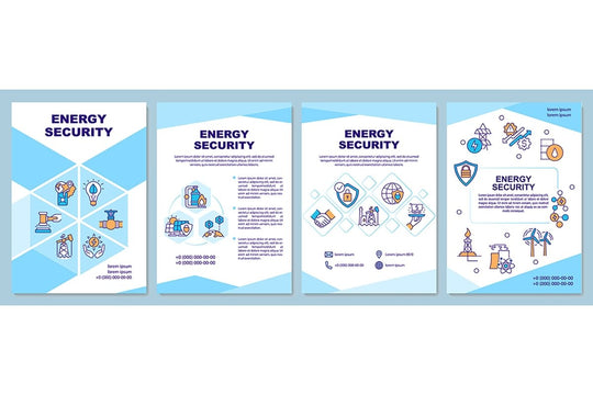 Energy security brochure template set