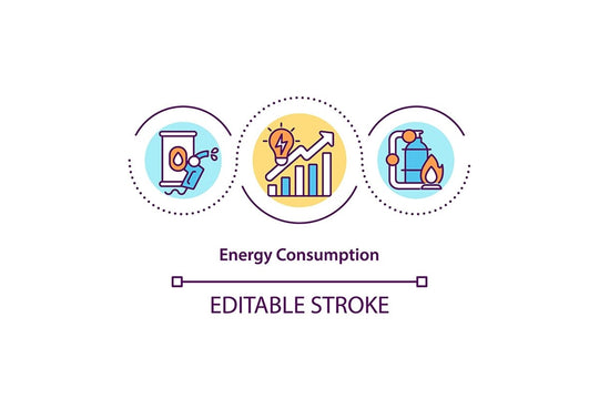 Energy security concept icon set