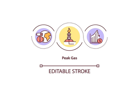 Energy security concept icon set