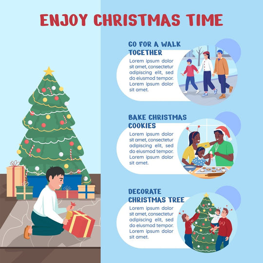 Enjoy Christmas time color vector templates
