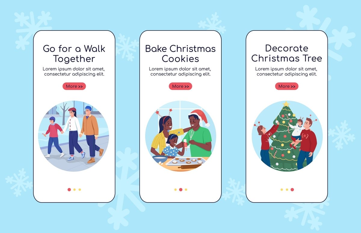 Enjoy Christmas time color vector templates