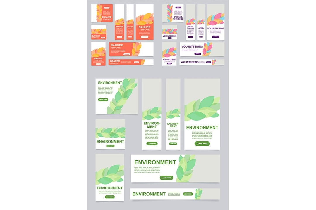 Environment web banner template bundle