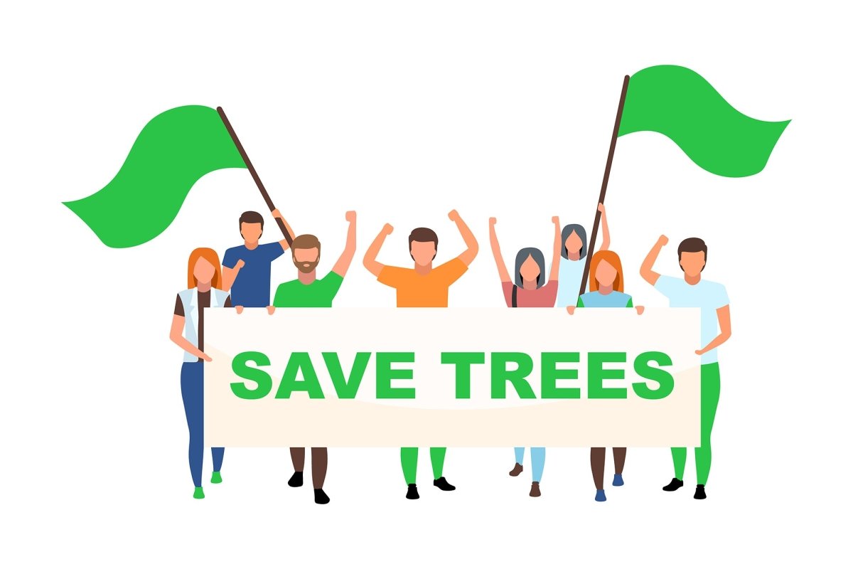 Environmental movement flat concept vector illustrations set
