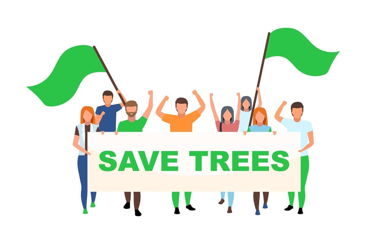 Environmental movement flat concept vector illustrations set