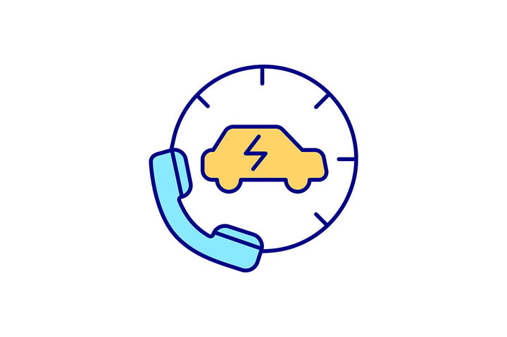 EV features RGB color icons set