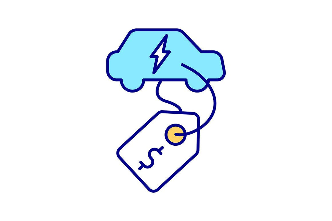 EV features RGB color icons set