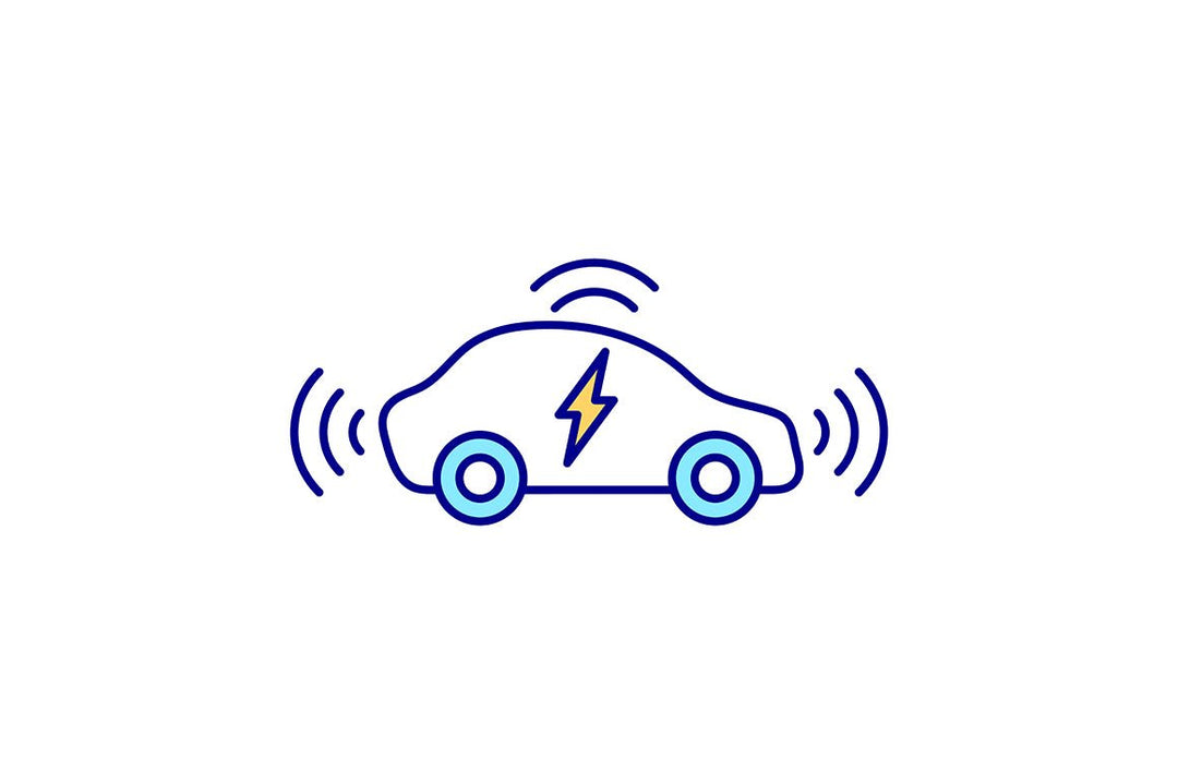 EV features RGB color icons set