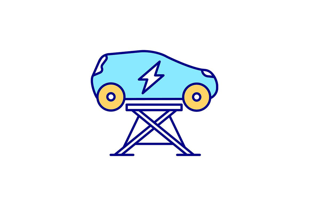 EV features RGB color icons set