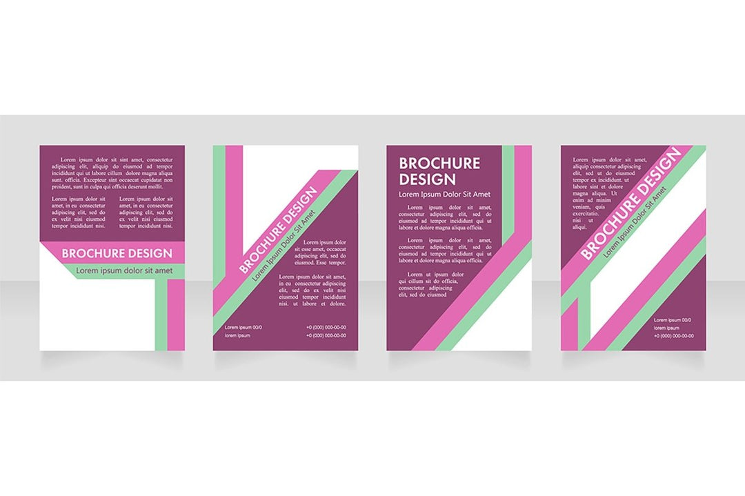 Event advertising blank brochure layout design set