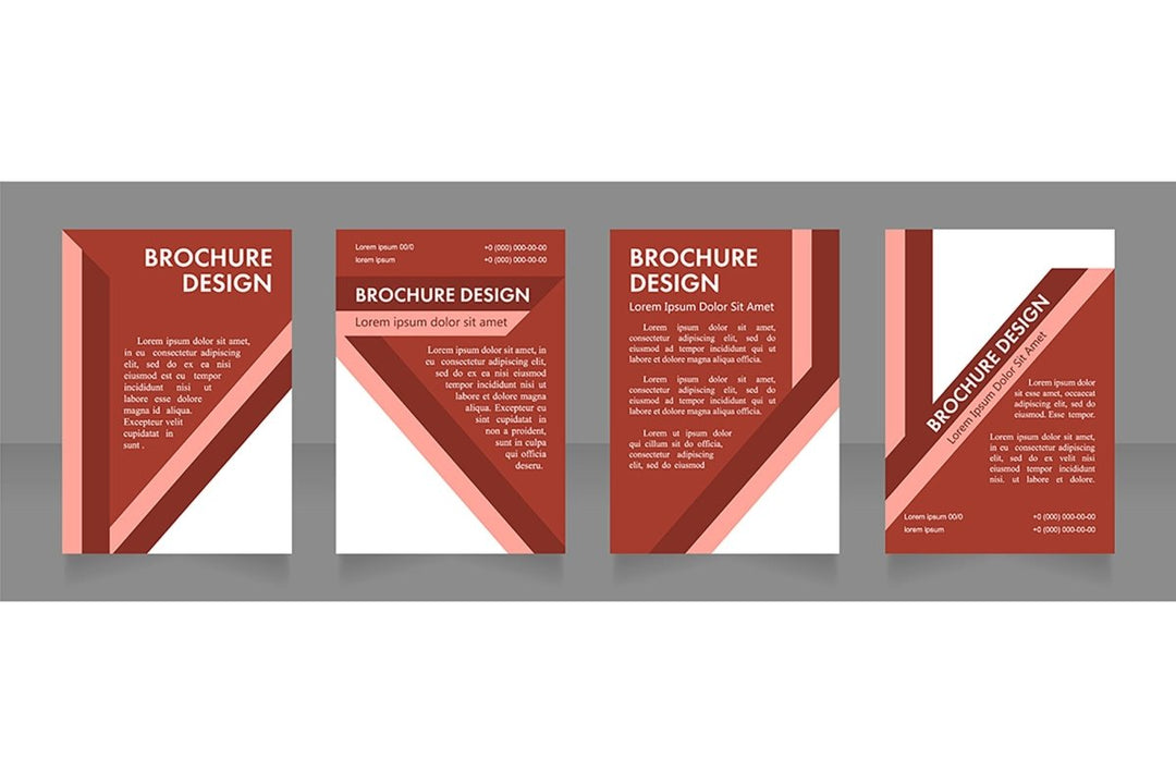 Event advertising blank brochure layout design set