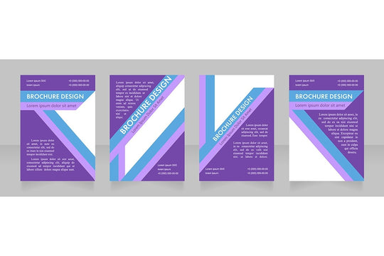 Event advertising blank brochure layout design set