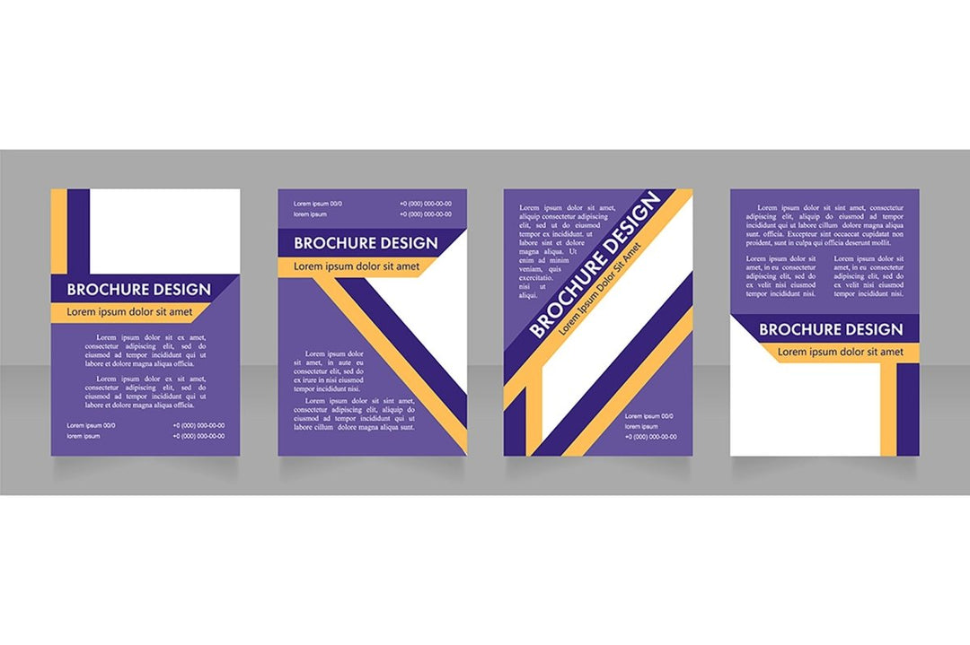 Event advertising blank brochure layout design set