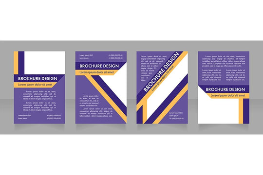 Event advertising blank brochure layout design set