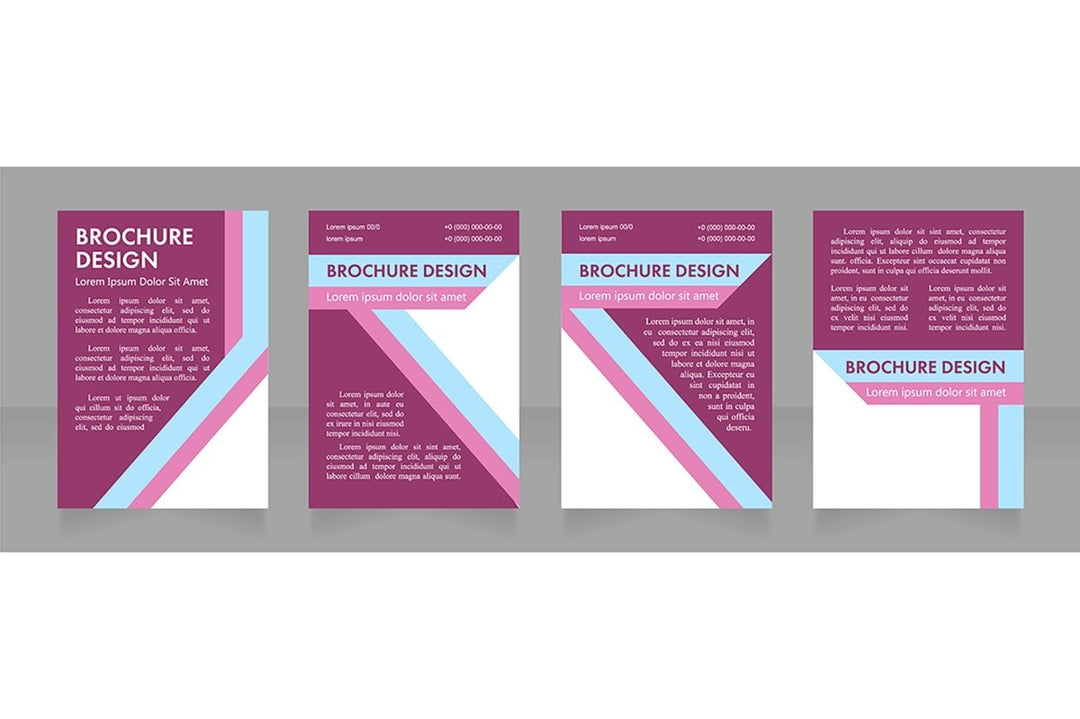 Event advertising blank brochure layout design set