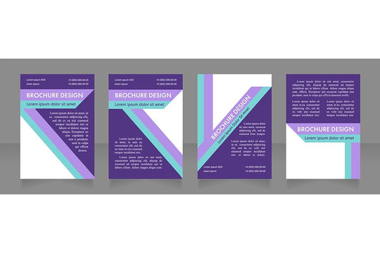 Event advertising blank brochure layout design set