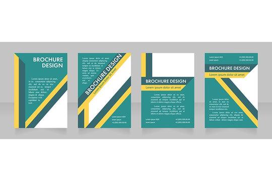 Event advertising blank brochure layout design set