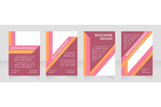 Event advertising blank brochure layout design set