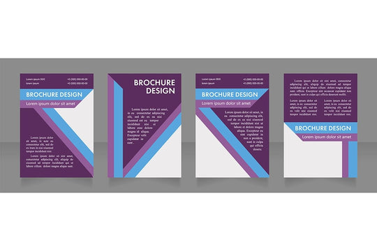 Event advertising blank brochure layout design set