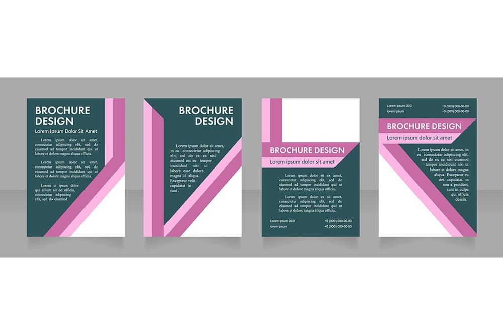 Event advertising blank brochure layout design set