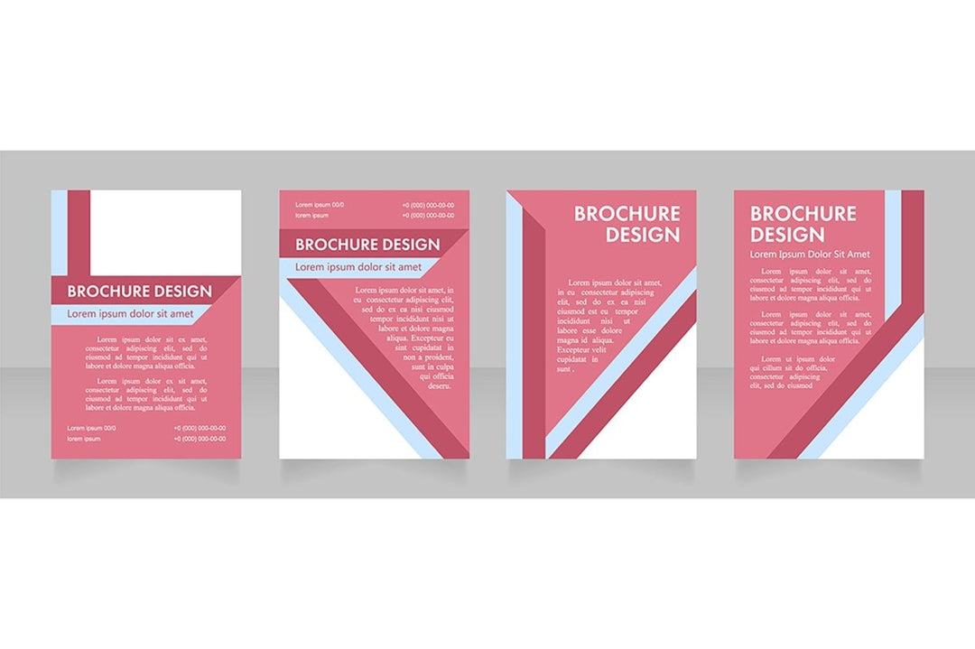 Event advertising blank brochure layout design set