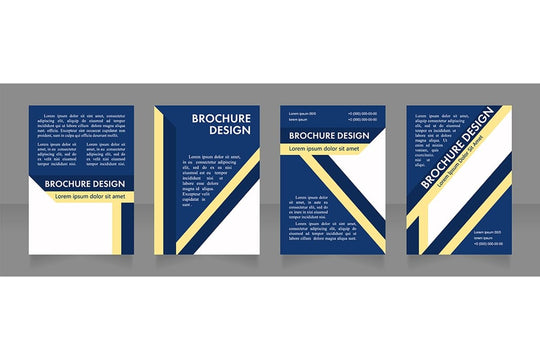 Event advertising blank brochure layout design set