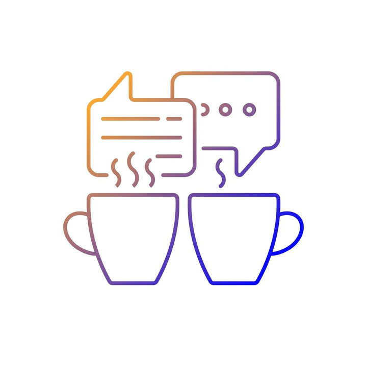 Everyday routine gradient linear vector icons set