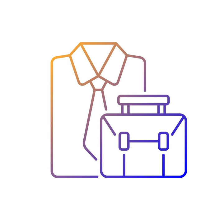 Everyday routine gradient linear vector icons set
