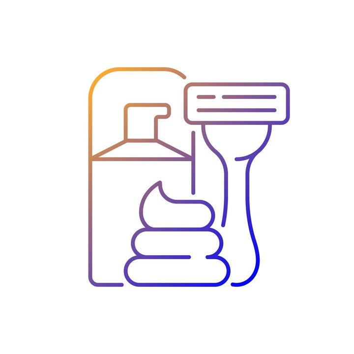 Everyday routine gradient linear vector icons set