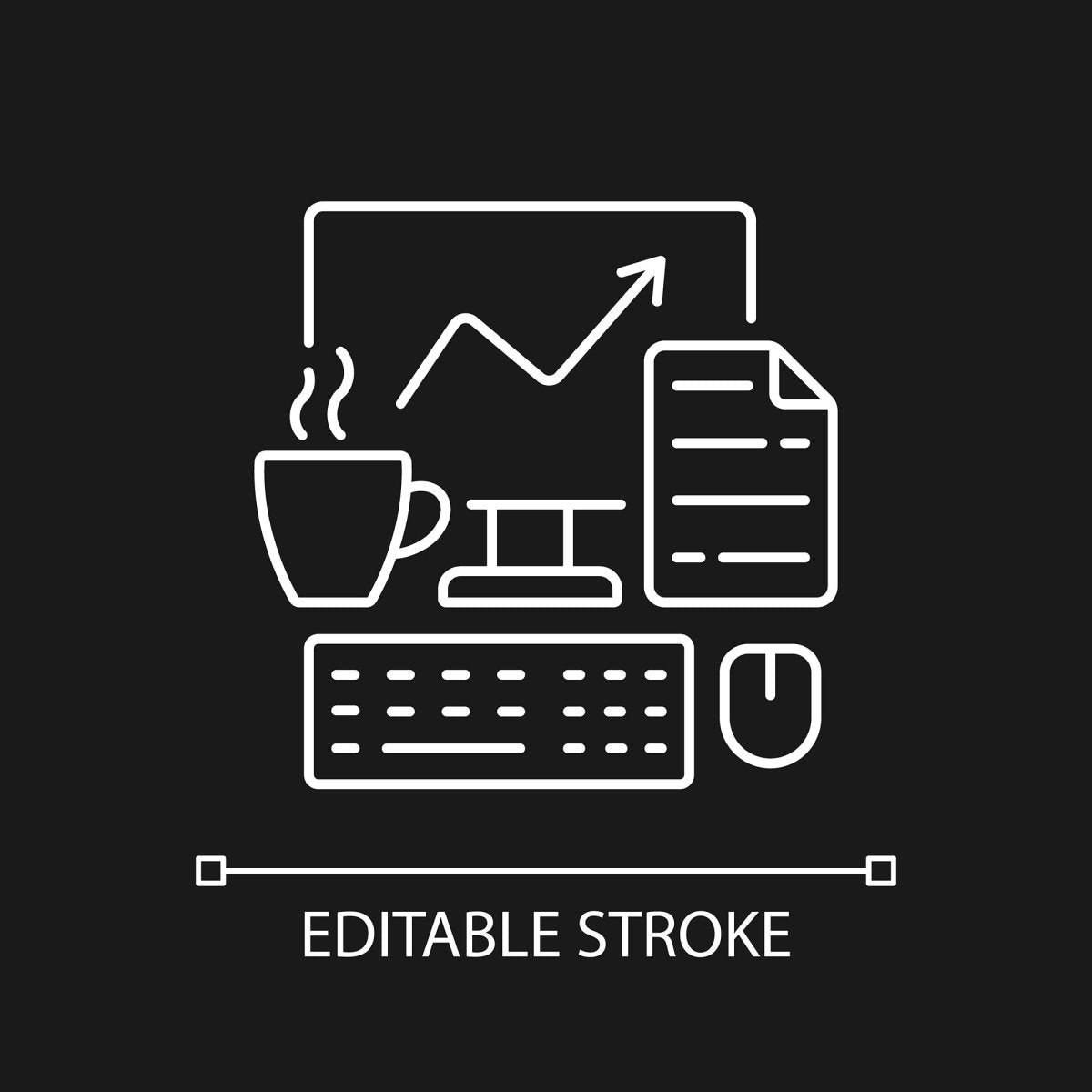 Everyday routine linear icons set for dark and light mode set