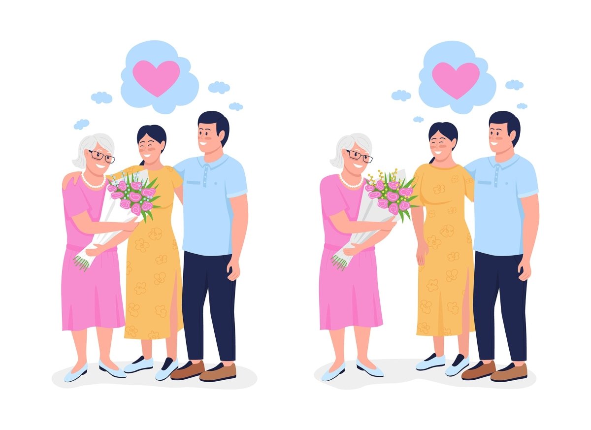Expressing love color vector characters bundle