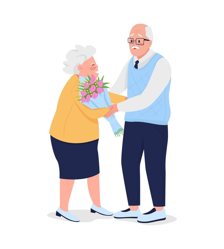 Expressing love color vector characters bundle