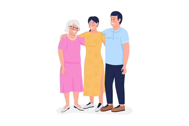 Expressing love flat color vector characters set