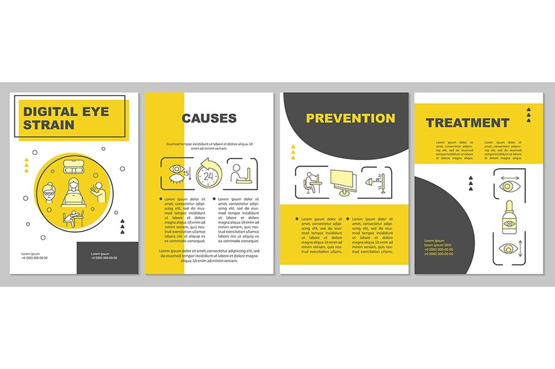 Eye health brochure template set