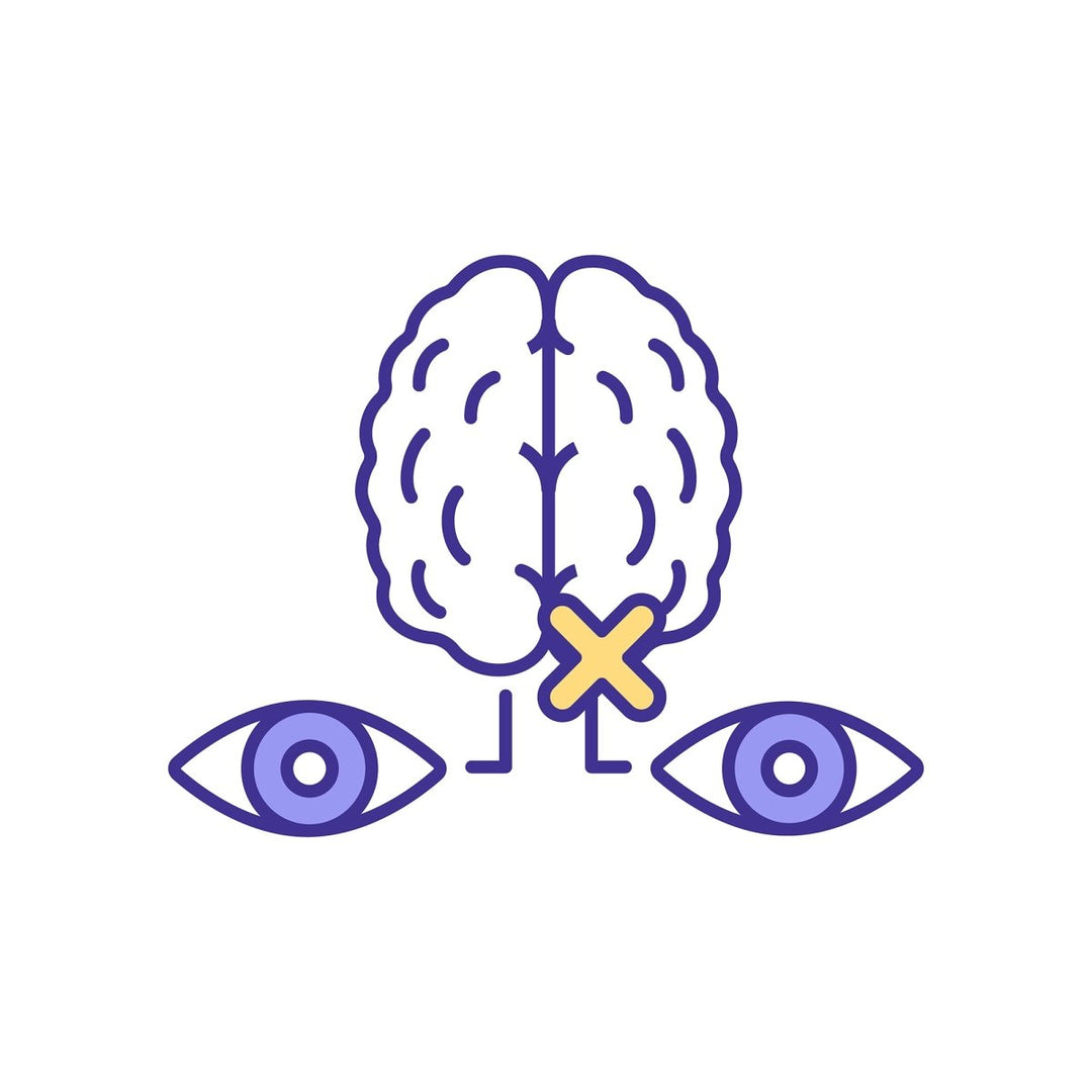 Eye health RGB color icons set