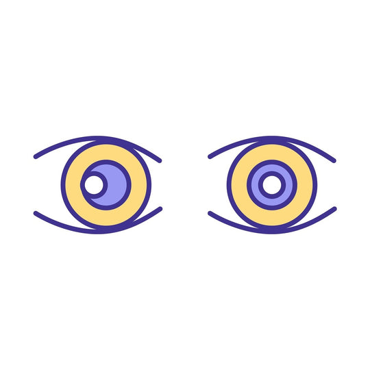 Eye health RGB color icons set