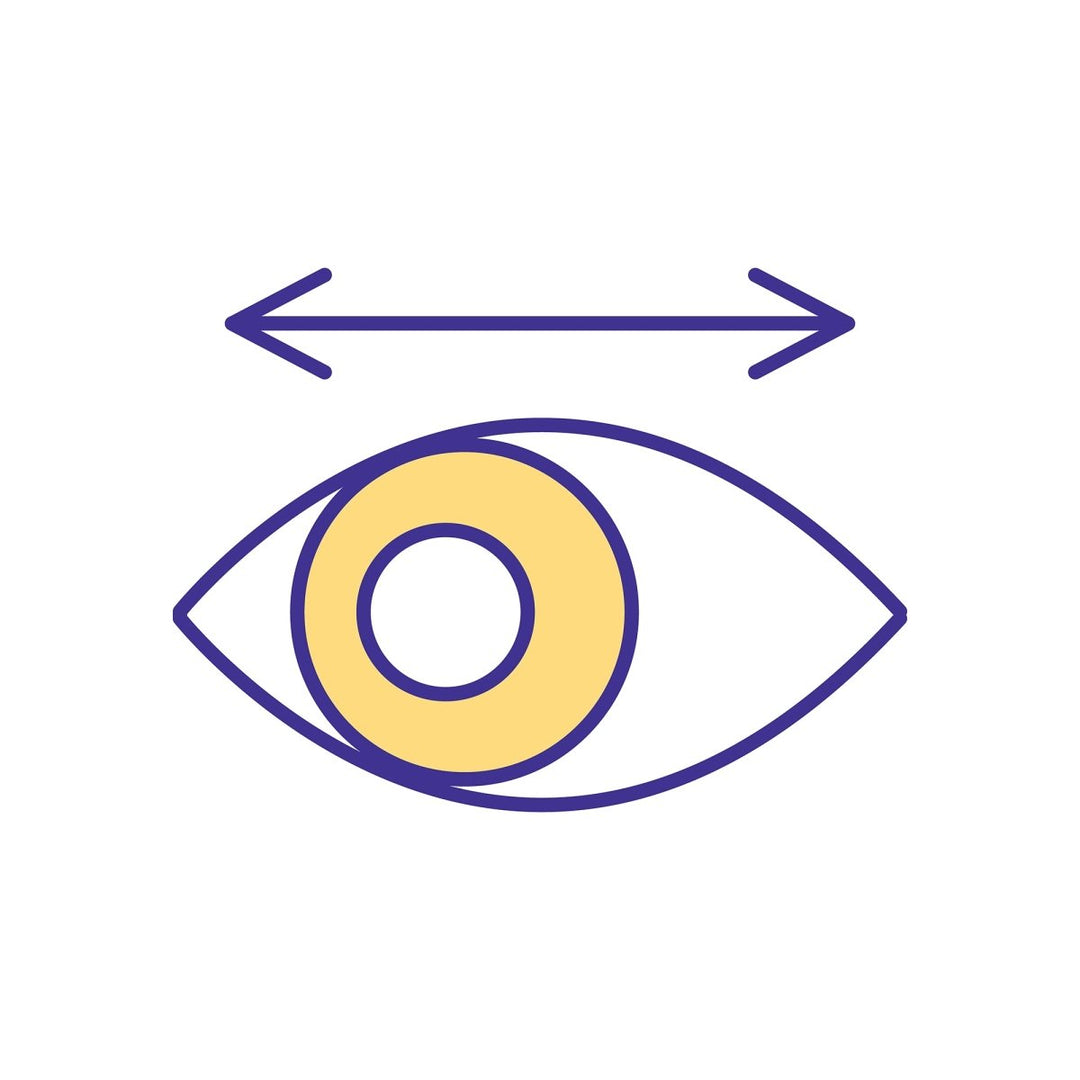 Eye health RGB color icons set