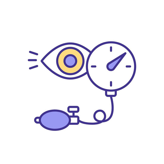 Eye health RGB color icons set