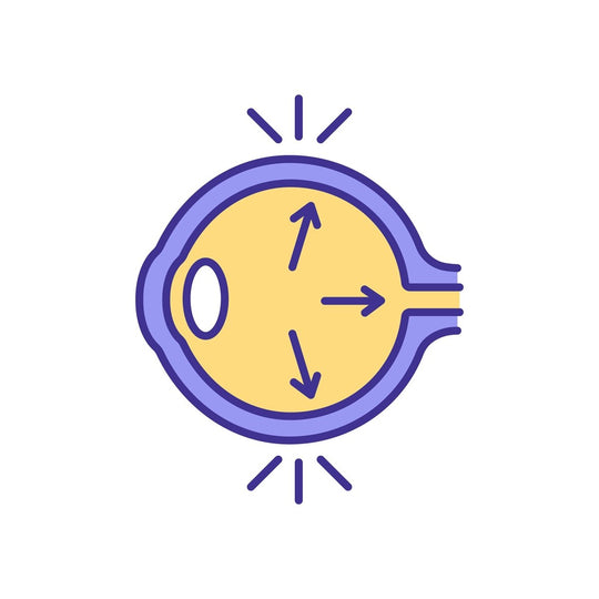 Eye health RGB color icons set