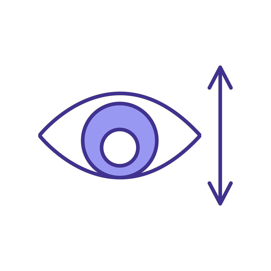 Eye health RGB color icons set