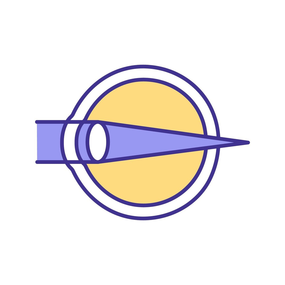 Eye health RGB color icons set