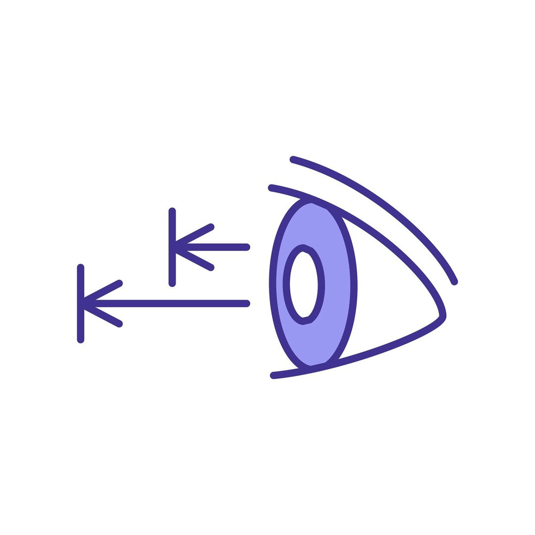 Eye health RGB color icons set