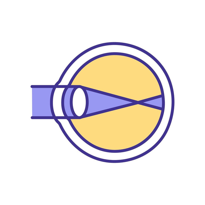 Eye health RGB color icons set