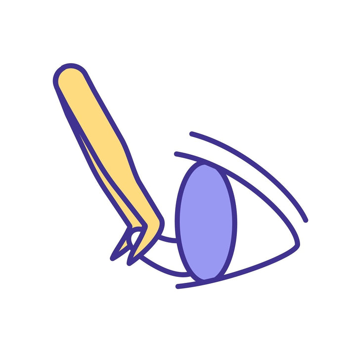 Eye health RGB color icons set
