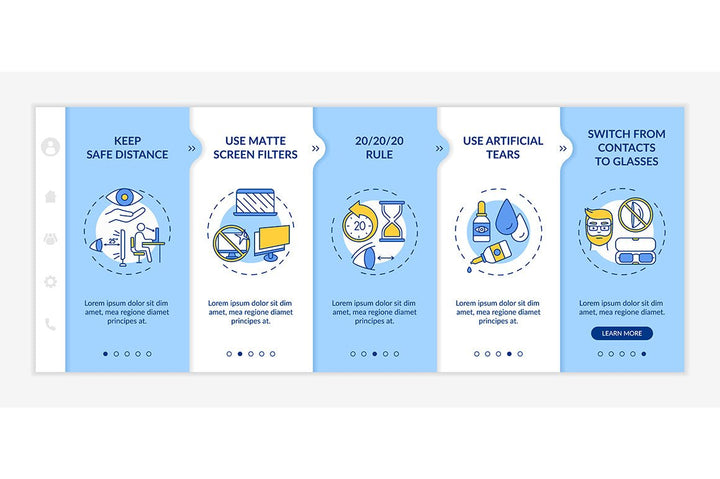 Eye screening onboarding vector template bundle