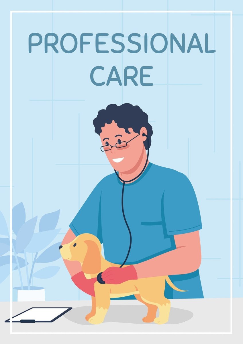 Family adopting dog poster flat vector templates