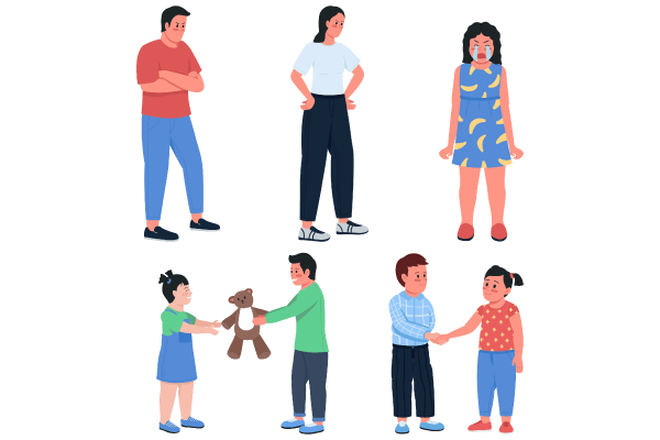 Family Conflicts Illustration