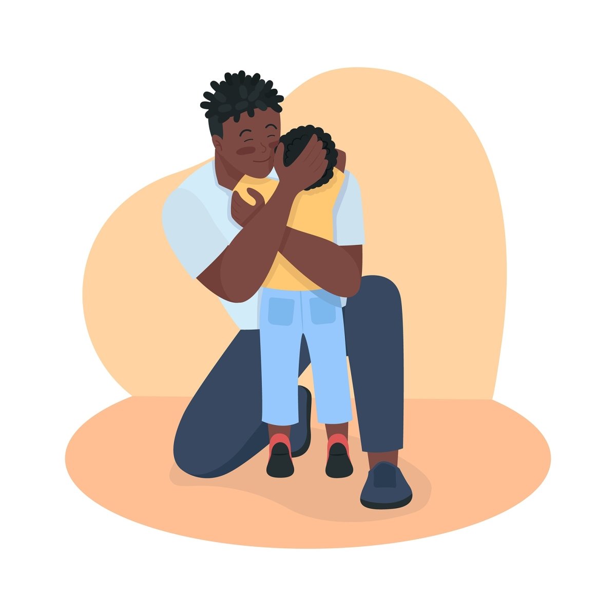 Family time vector isolated illustration bundle