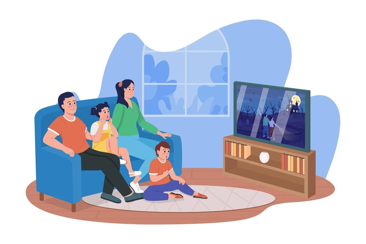 Family time vector isolated illustration bundle