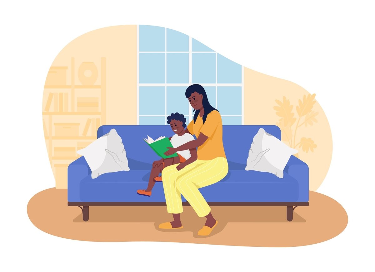 Family time vector isolated illustration bundle